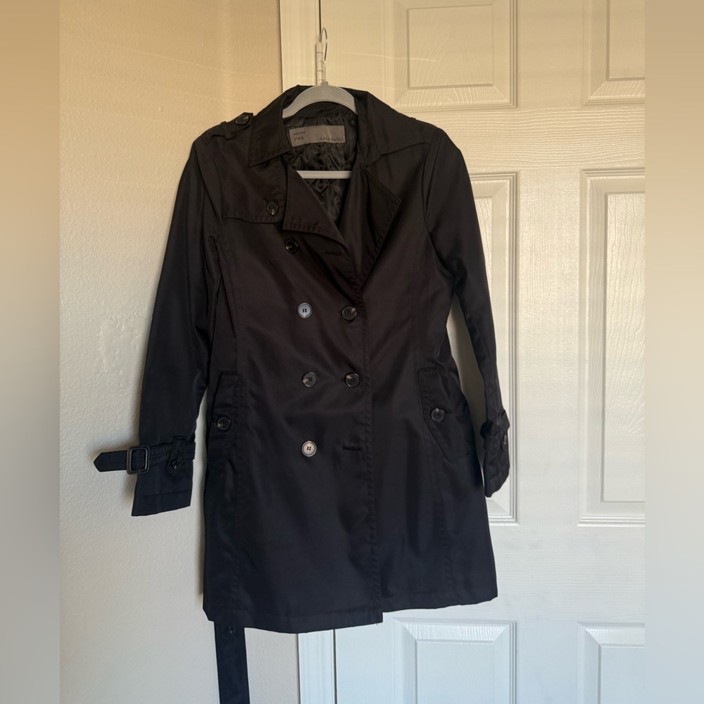 Zara trench coat black small